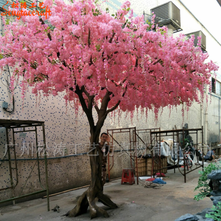 仿真樱花树+紫藤花